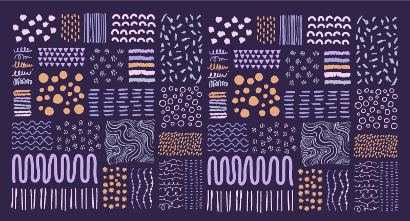 Modro pobarvane poteze Vinilna preproga za dnevno sobo - TenStickers