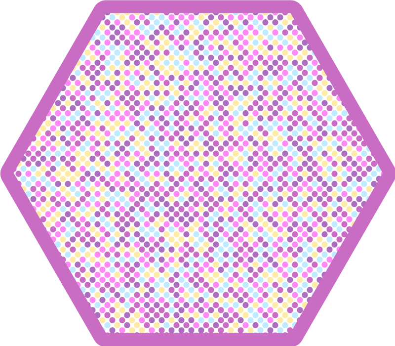 Otroški polka dot krog geometrijske preproge - TenStickers