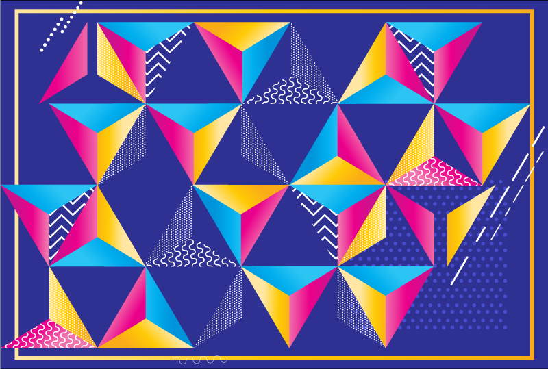 Colorful shapes vibrance vinilne preproge z vzorci - TenStickers