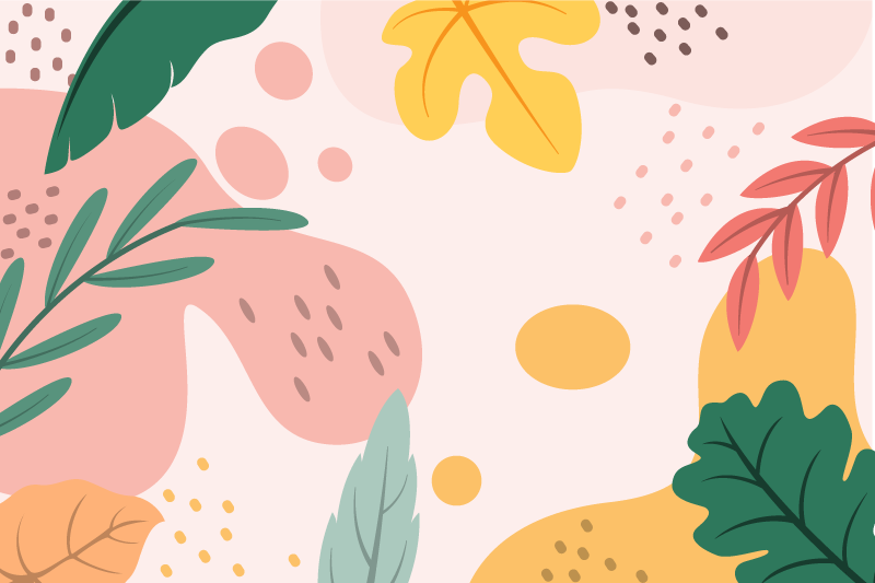 Botanični abstrakt cvetlična vinilna preproga - TenStickers