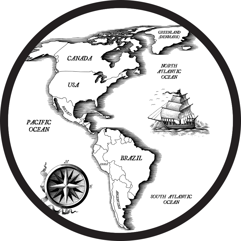 Kartografska eleganca Vinilna preproga z zemljevidom sveta - TenStickers