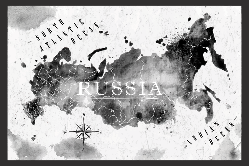 Karta zemljevida podstavki urss world map - TenStickers