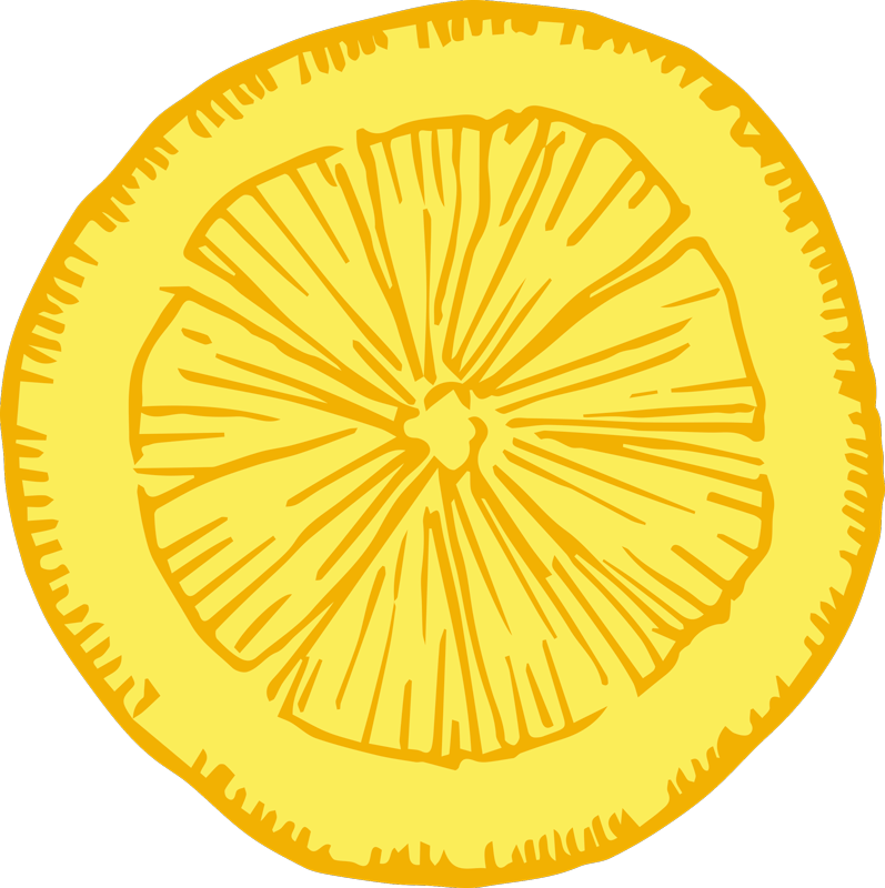 Rezina rumenega citrusa Vinilna preproga za kuhinjo - TenStickers