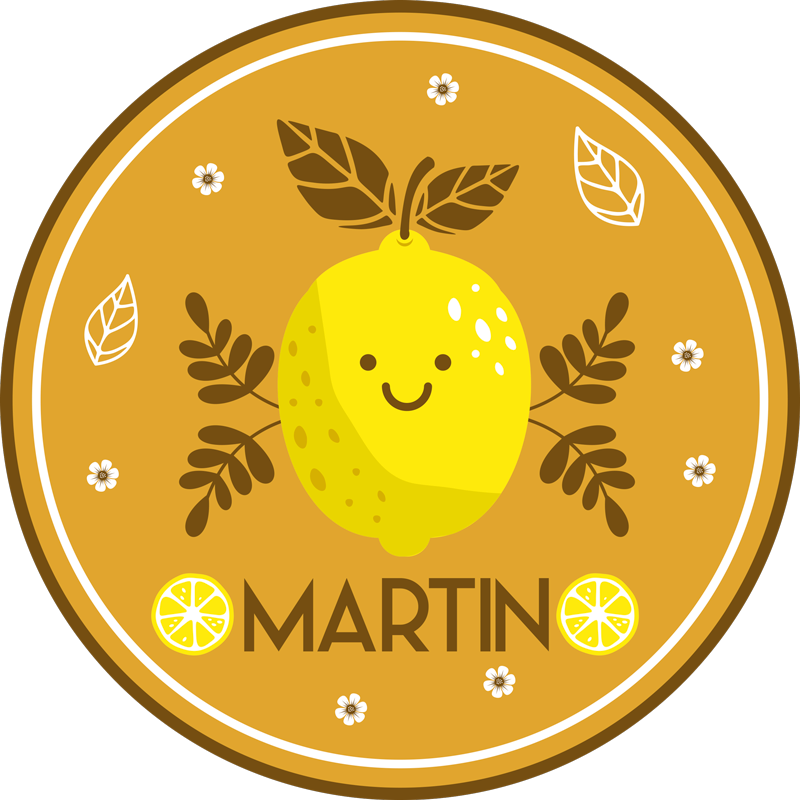 Nasmejane limone personalizirana podloga - TenStickers