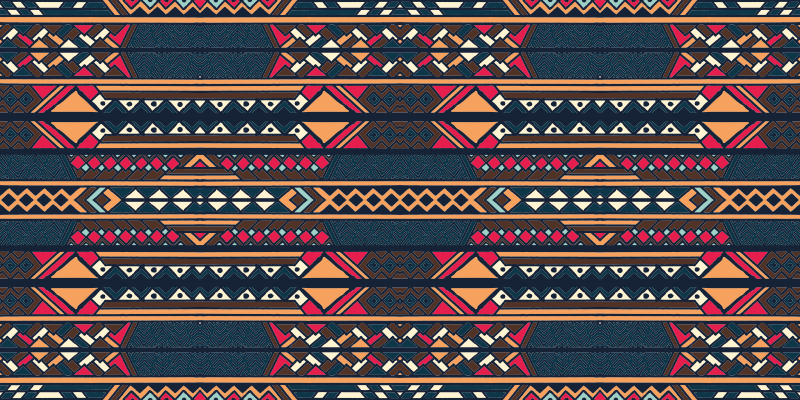 Tribal pattern motif etnične vinilne preproge - TenStickers