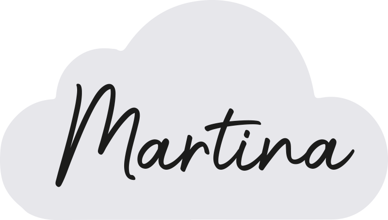 Sivi oblak z imenom personalizirana podloga - TenStickers