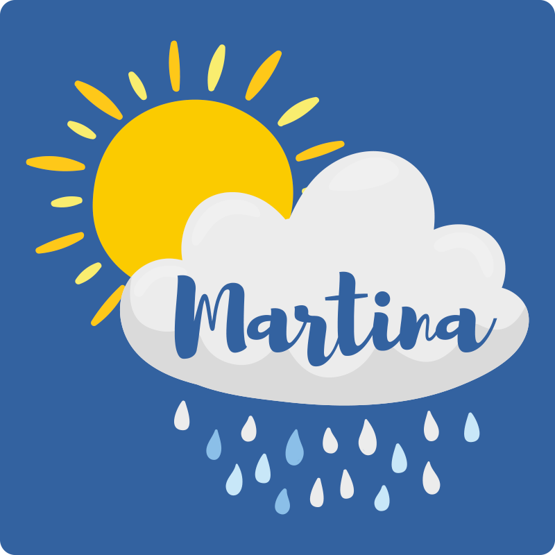 Dež in sonce prilagojena vinil mat - TenStickers