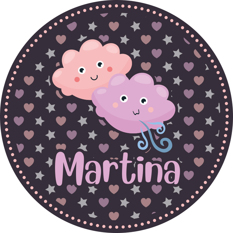 Vijolični oblaki z imenom Vinilne preproge v drugih vzorcih - TenStickers