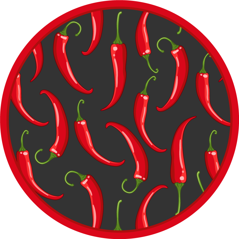 Pikantna rdeča paprika Skandinavski vinilni preproga - TenStickers