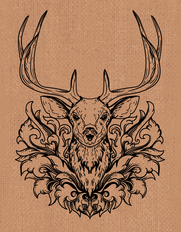 Eleganten dizajn jelena Tepih z živalskim potiskom - TenStickers