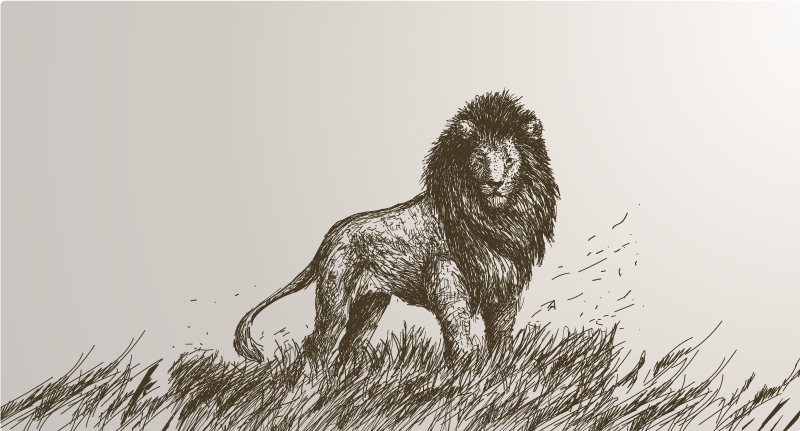 Veličasten levji odsev Tepih z živalskim potiskom - TenStickers