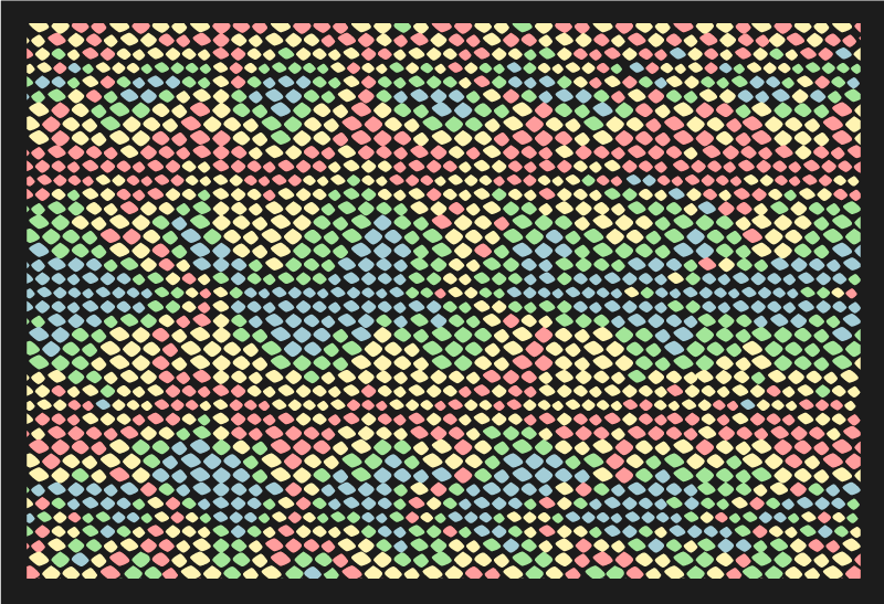 Barvit krožni vzorec Vinilne talne obloge z teksturo - TenStickers