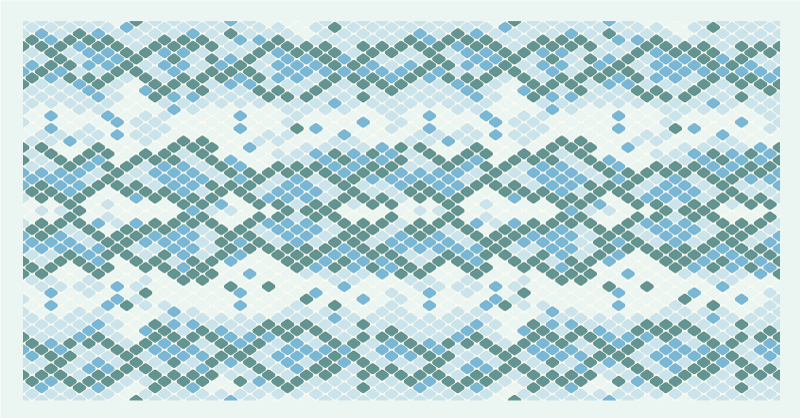 Modri ploščicni dizajn Vinilna mozaik preproga - TenStickers