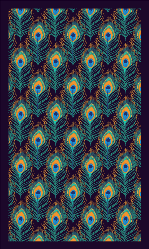 Realistična preproga za pav s tiskom - TenStickers