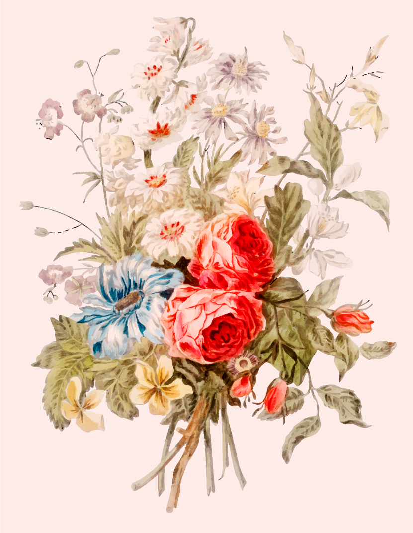 Peony šopek cvetlična preproga okras - TenStickers