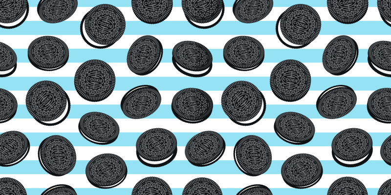 črtast vzorec oreo Vinilna preproga za kuhinjo - TenStickers