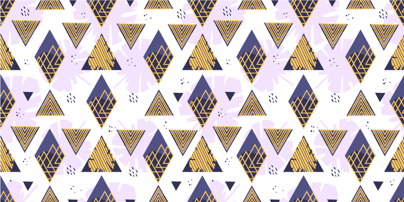 Tropski trikotniki kuhinjske talne ploščice - TenStickers