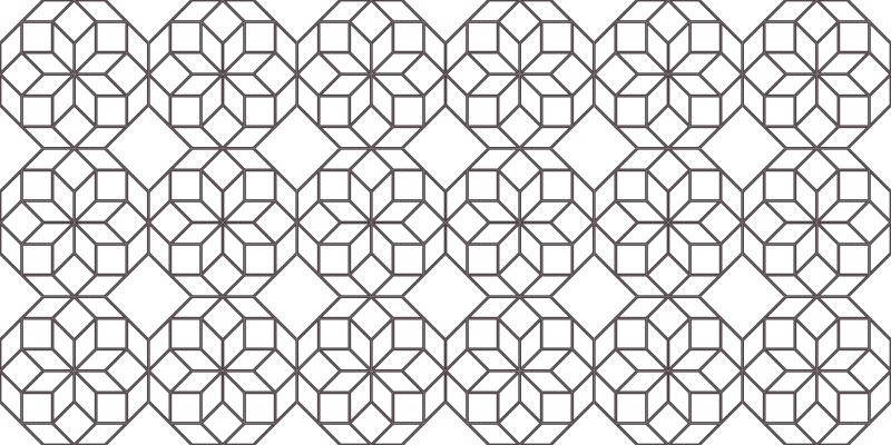 Black and white octagons vinilne preproge - TenStickers