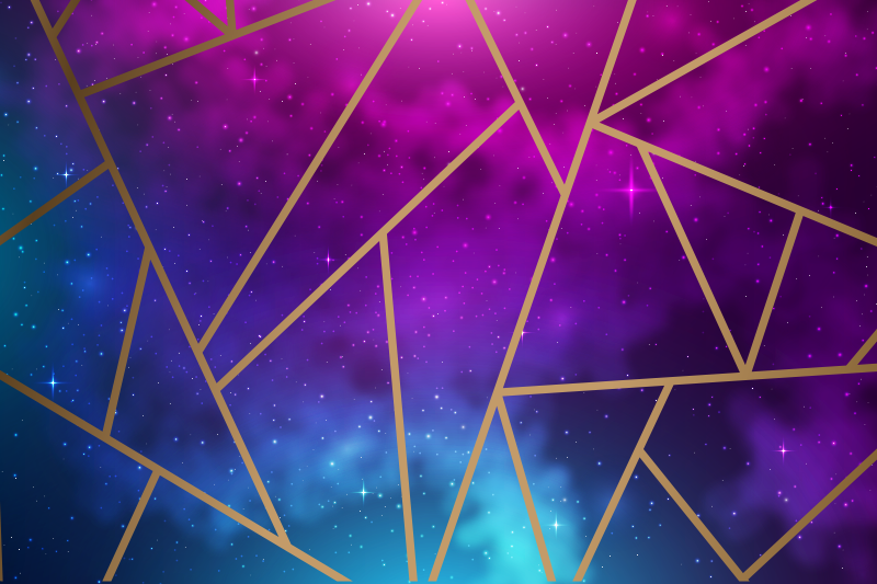 Cosmic blue and purple pattern vinilne preproge - TenStickers