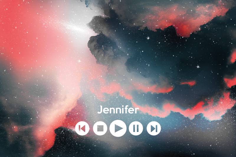 Predvajalnik glasbe galaxy personalizirana vinil mat - TenStickers