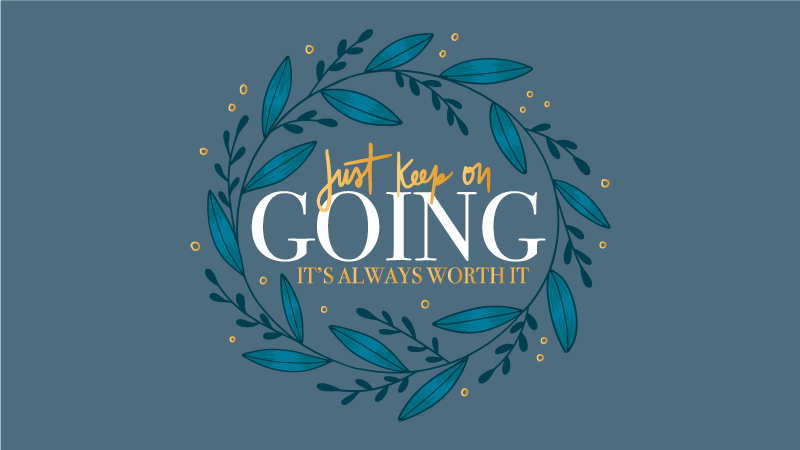 Samo nadaljuj vinilne preproge z napisom - TenStickers