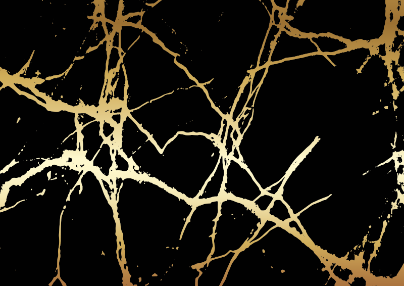 Elegantne zlate črte Marmorna vinilna preproga - TenStickers