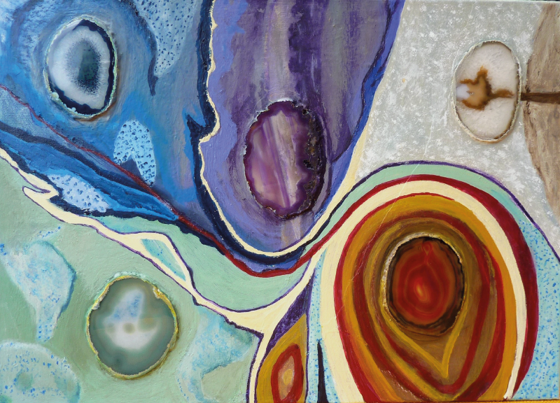 Barviti vrtinci Marmorna vinilna preproga - TenStickers