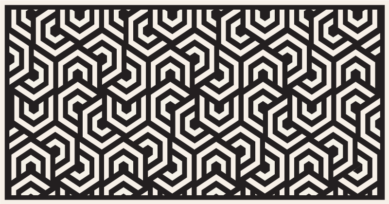 Black and white hexagons vinilne preproge - TenStickers