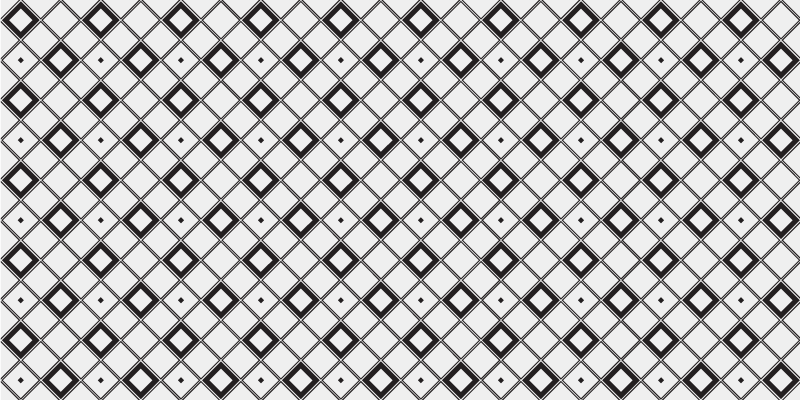Stylish black and white squares minimalistična preproga - TenStickers