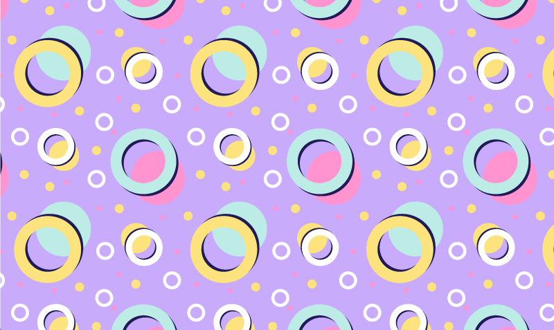 živahni krožni elementi Vinilne preproge v drugih vzorcih - TenStickers