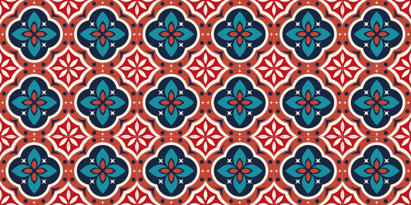 Vibrant botanical motivation vinilna mozaik preproga - TenStickers