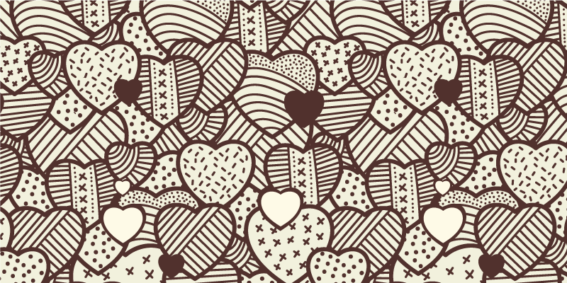 Textured heart pattern vinilne preproge za spalnico - TenStickers