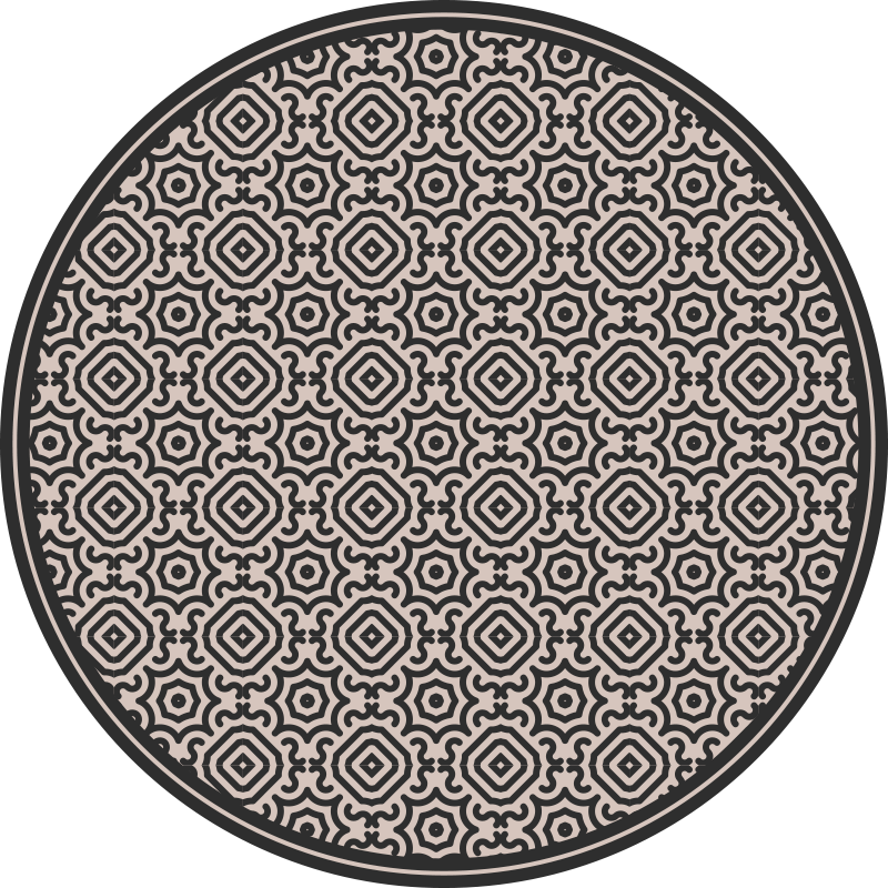 Classic patterned round vinilna mozaik preproga - TenStickers