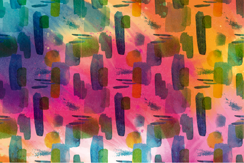 Umetniški barvni segmenti Vinilna preproga za dnevno sobo - TenStickers