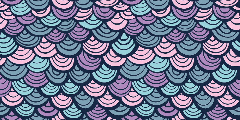 Purple and blue wave motif vinilne preproge - TenStickers