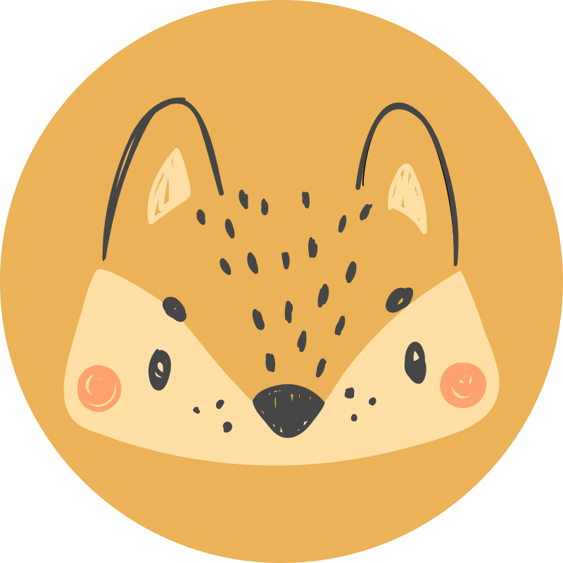 Majhna lisica živalska vinil preproga - TenStickers