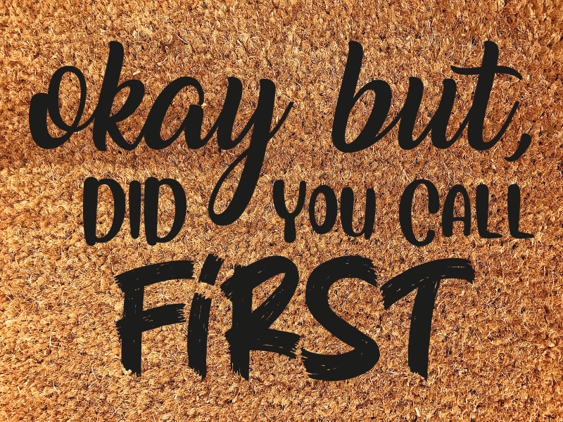 Smešna fraza dobrodošlica Vinilna preproga za vhod - TenStickers