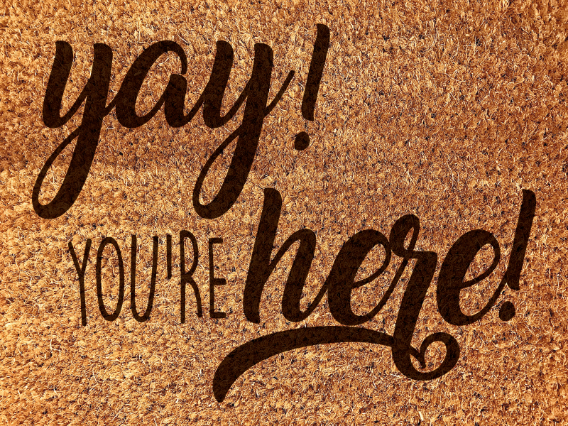 Topel pozdravni stavek Vinilna preproga za vhod - TenStickers