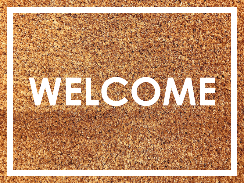 Welcome on coir effect vinilne preproge z napisom - TenStickers