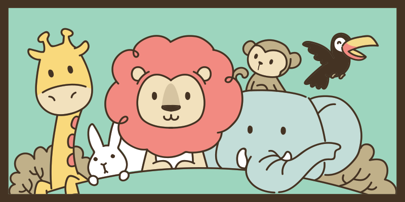 živali iz džungle Vinilne preproge v drugih vzorcih - TenStickers