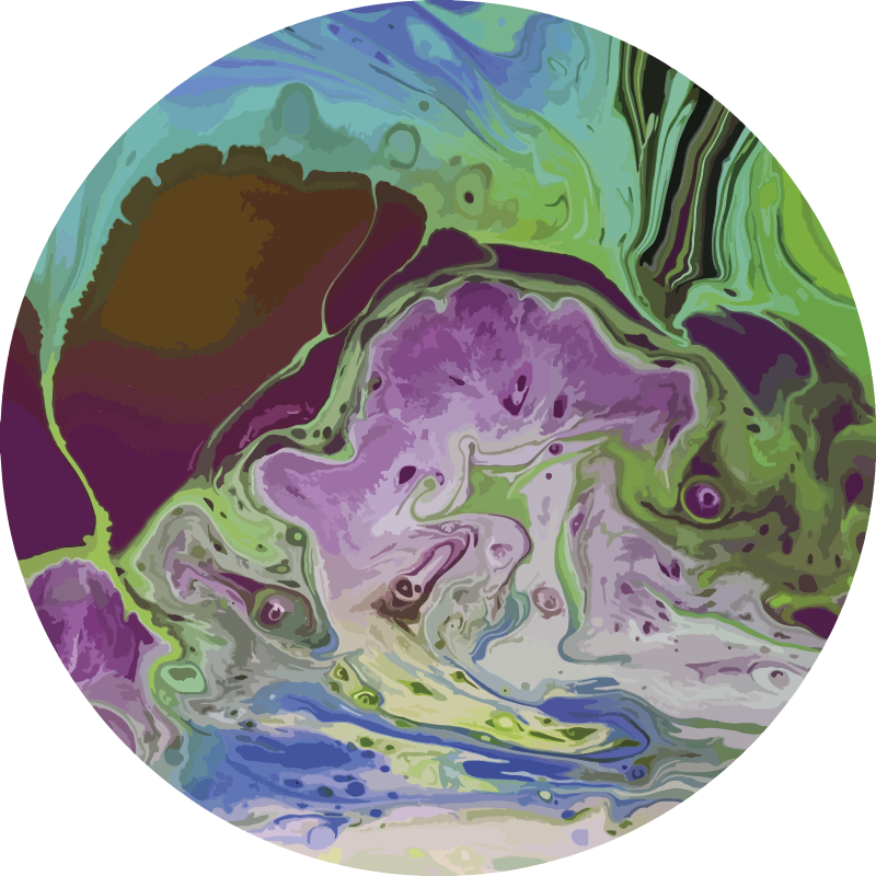 Vrtinčasti barvni vzorci Vinilne talne obloge z teksturo - TenStickers