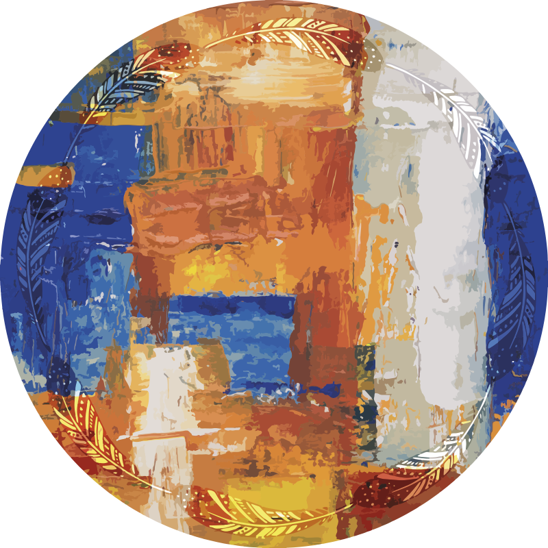 Abstraktna barvna fuzija minimalistična vinilna preproga - TenStickers