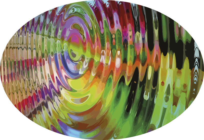 Barvit vzorec valovanja vinilna preproga - TenStickers