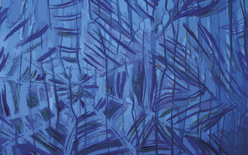 Exotic foliage print naravne vinilne preproge - TenStickers