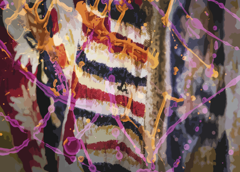 Abstraktni barvni tok Vinilne talne obloge z teksturo - TenStickers