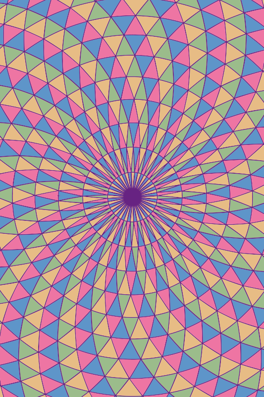 Colorful triangle swirls vinilne preproge z vzorci - TenStickers