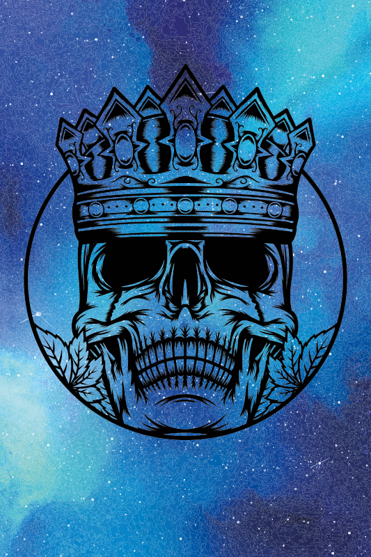 Umetnost kraljeve lobanje Vinilne talne obloge z teksturo - TenStickers