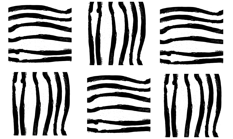 Organske črne črte Vinilna preproga s črtami - TenStickers