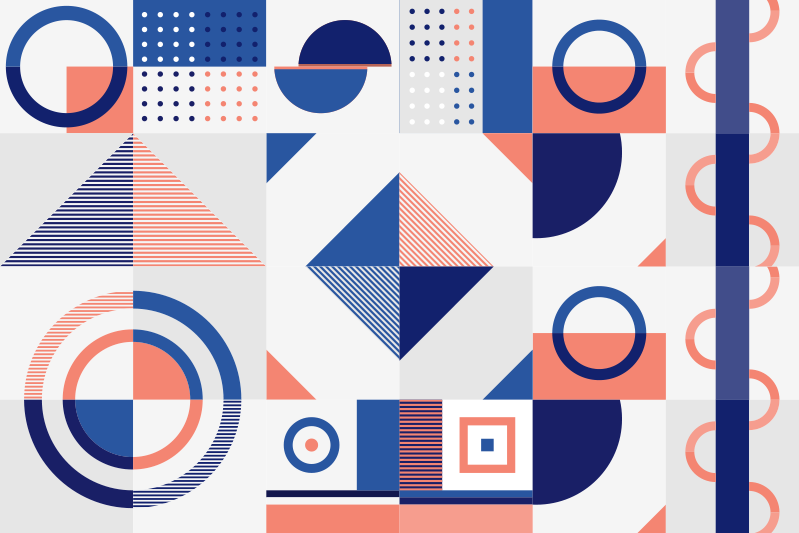 Sodobne oblike Vinilne preproge z geometrijskimi vzorci - TenStickers