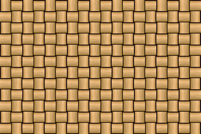 Lesene deske okrogle oblike efekt iz lesa vinil preproga - TenStickers